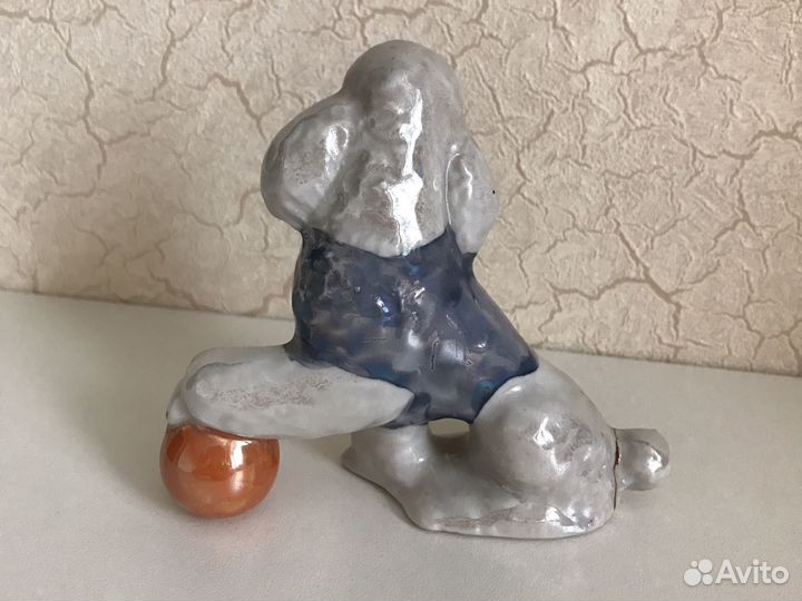 Статуэтка Пудель с мячом Дулево редкая