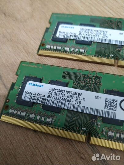 Оперативная память Samsung sodimm DDR4 2666MHz 2x4