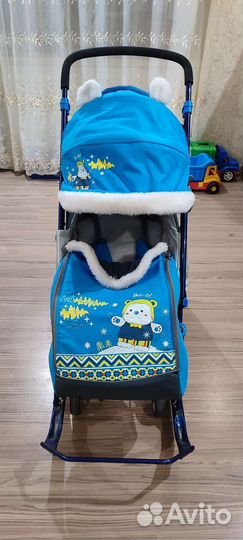 Детские санки коляска ника