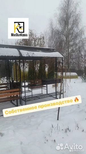 Мангал беседка с лавочкой