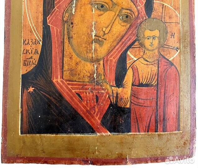 Старинная Казанская икона Божией Матери 19 век