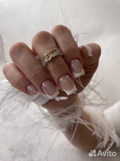 Маникюр покрытие гель лаком наращивание