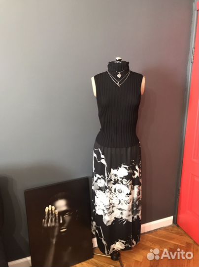 Юбка длинная трикотажная 50-52