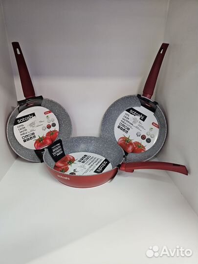 Сковорода с антипригарным покрытием каменным