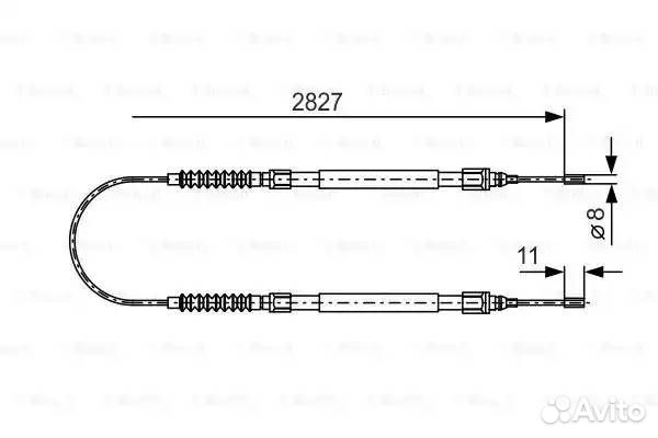 Трос ручного тормоза