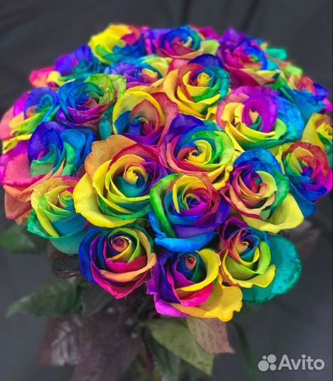 Радужные розы