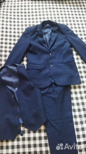 Школьный костюм для мальчика 146 152 синий