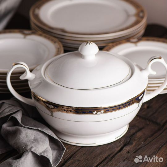 Набор столовой посуды Дворцовый кобальт