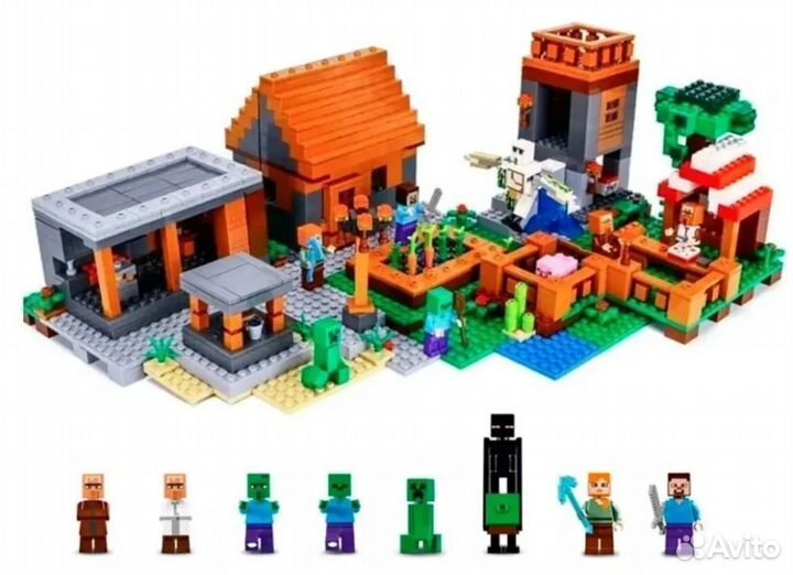 Конструктор Майнкрафт Деревня с жителями