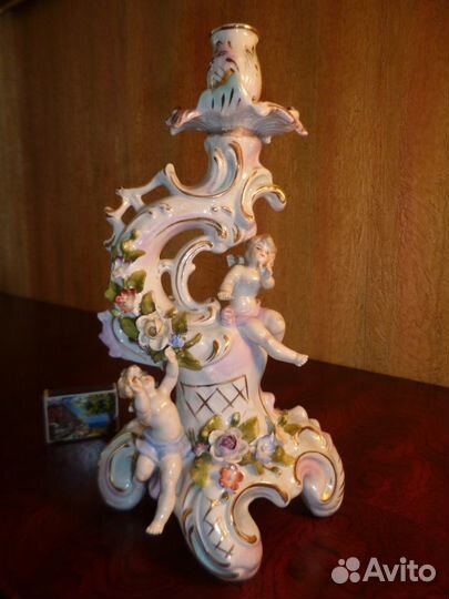 Антикварный подсвечник фарфоровый.Германия. 19 век