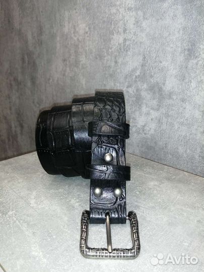 Мужской кожаный ремень ручной работы