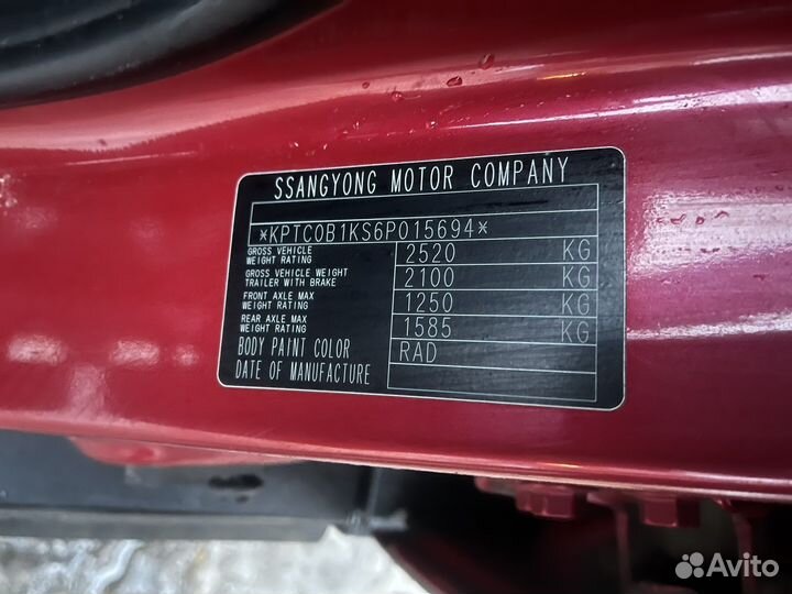 В разборе SsangYong Actyon 2.0 Дизель МКПП 2006