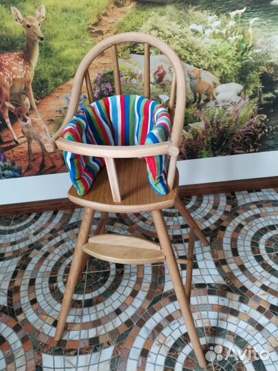 Детский стульчик для кормления IKEA бук
