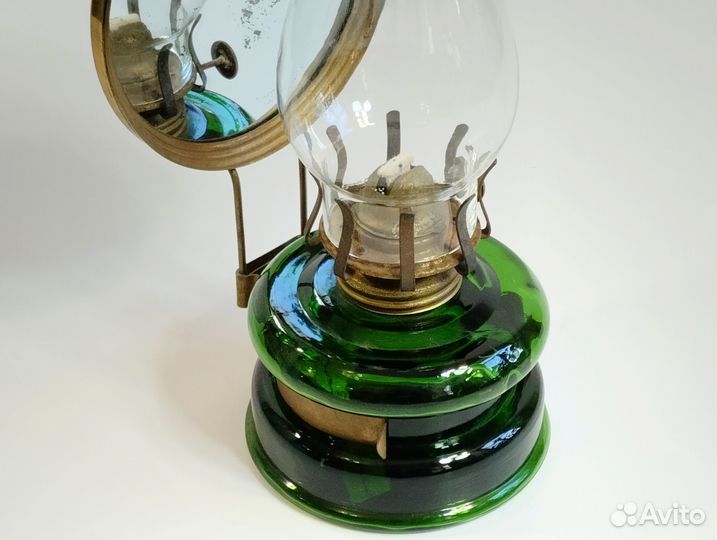 Лампа керосиновая настольная старинная антикварная