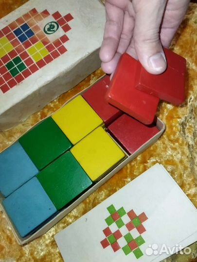 Мозаика конструктор деревянный Иваново СССР