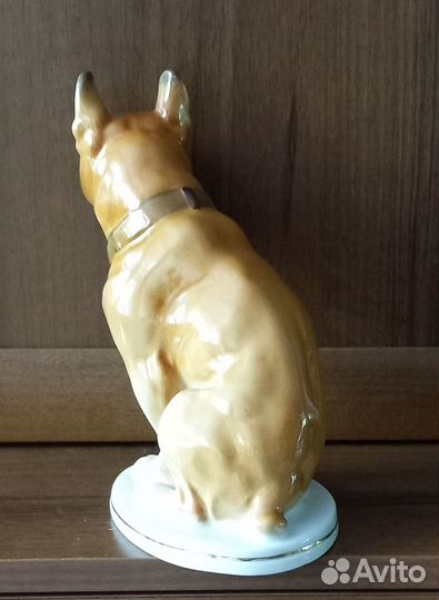 Боксер собака лфз статуэтка фарфоровая