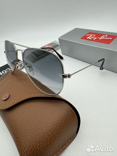 Солнцезащитные очки ray ban aviator стекло