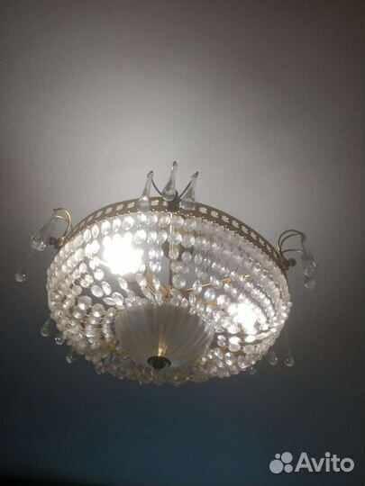 Винтажная Люстра хрустальная СССР