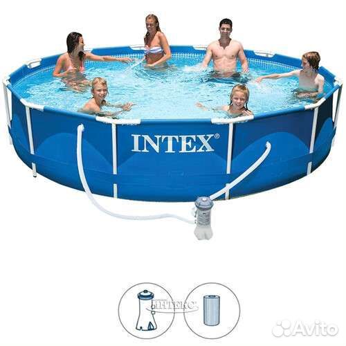 Каркасный бассейн + фильтр-насос 366*76 см Intex