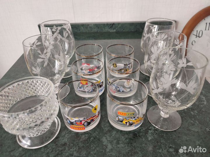 Фужеры Гвоздики, бокалы Богемия