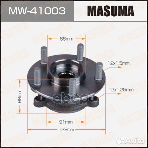 Ступичный узел masuma front axela, mazda 3 / BM