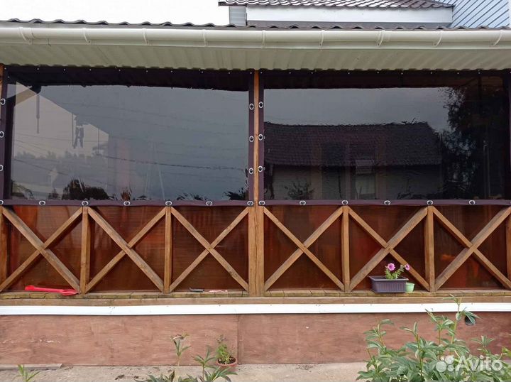 Мягкие окна с открывающимися створками