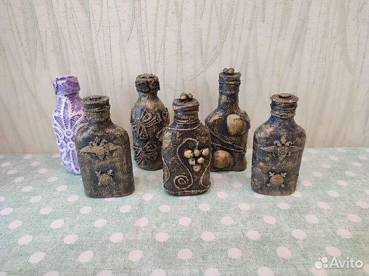 Бутылка подарочная на 23 февраля, декупаж