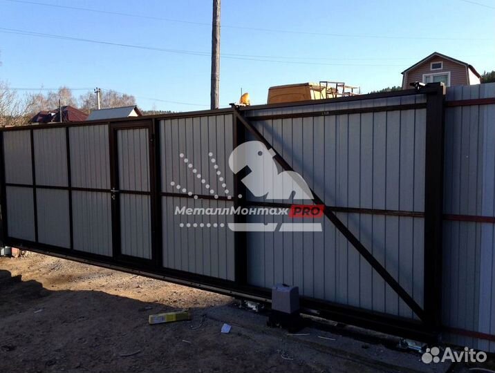 Откатные ворота с автоматикой от производителя