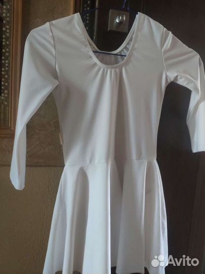 Купальник для девочки 128 134 спортивный белый