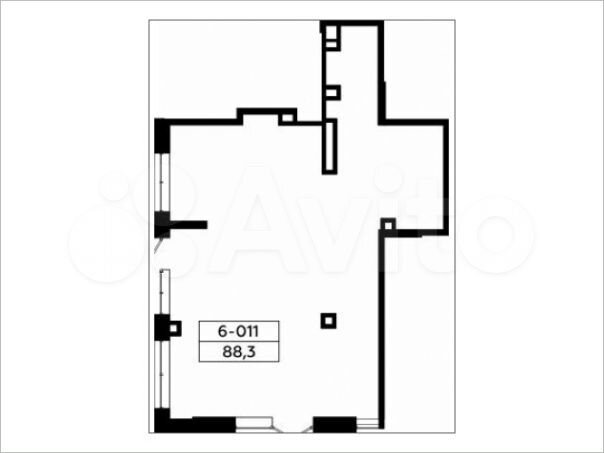 Продается торговое помещение площадью 88.3 кв.м