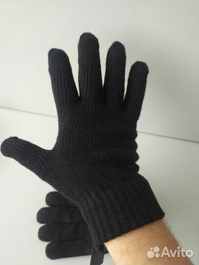 Перчатки вязаные двойная вязка