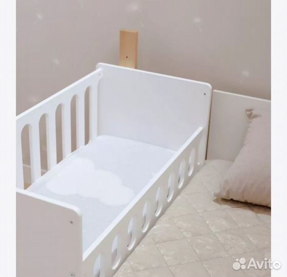 Детская кроватка трансформер с матрасом