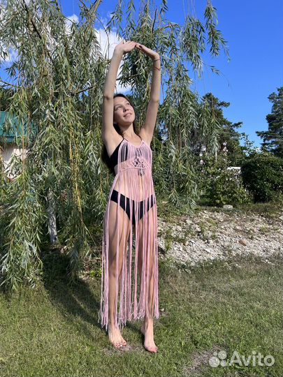 Пляжная туника макраме