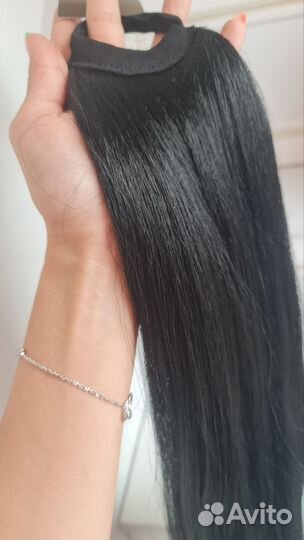 Хвост на резинке, шиньон накладной, 60 см