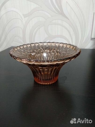 Ваза конфетница цветное стекло. СССР