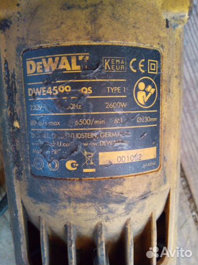 Ушм (Болгарка) dewalt DWE4599 2600 Вт 230 мм