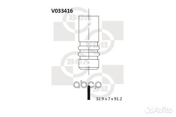 Клапан выпускной v033416 Bga