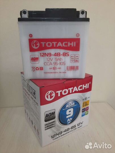 Мото аккумулятор totachi moto ytx4l-BS 3,5 а/ч AGM