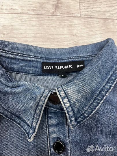 Джинсовое платье love republic