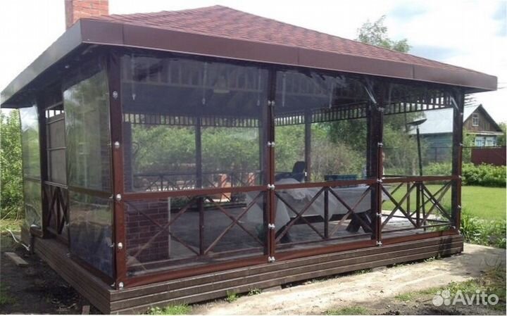 Мягкие окна для беседки