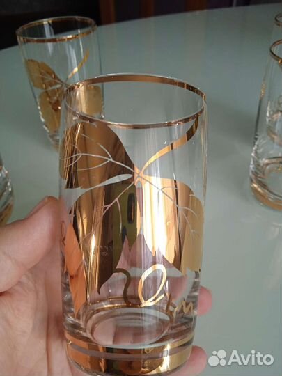 Набор кувшин и стаканы Богемия Чехословакия