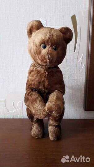 Игрушки СССР. Медведь плюшевый заводной