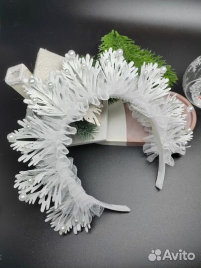 Ободок снежинка,корона на новый год