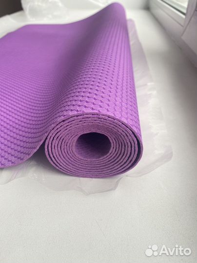 Коврик для йоги и фитнеса новый каучук yogamatic