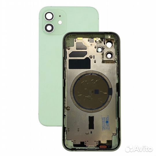 Корпус для iPhone 12 (Ростест) (зеленый) OEM