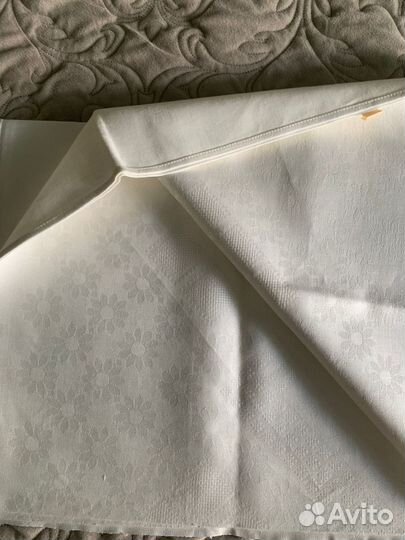 Скатерть льняная СССР новая с салфетками