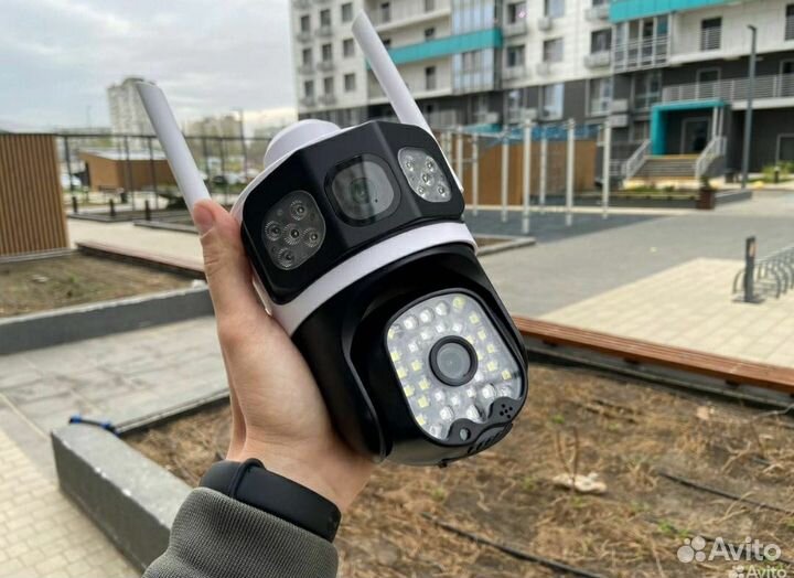 Уличная 4G камера видеонаблюдения два объектива