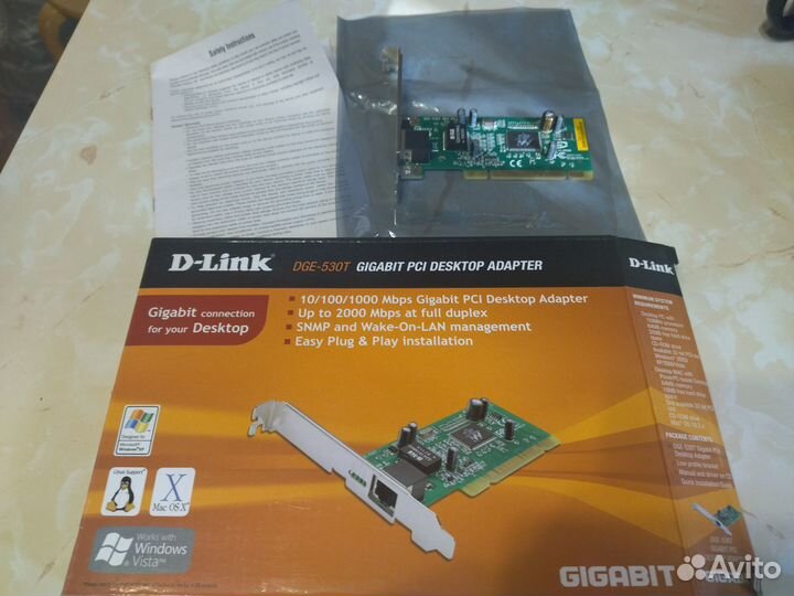 PCI-адаптер сетевой D-Link DGE-530T