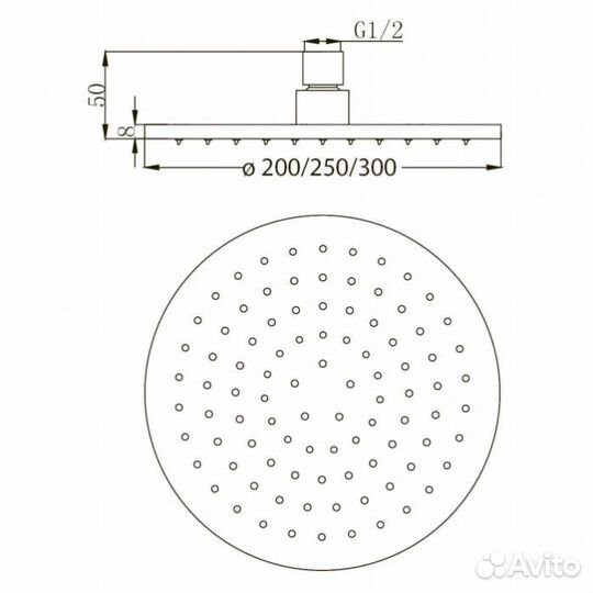 Верхний душ Migliore Latino 29669 золото