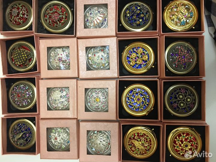 Зеркало.Металл.Для сумочки.7см